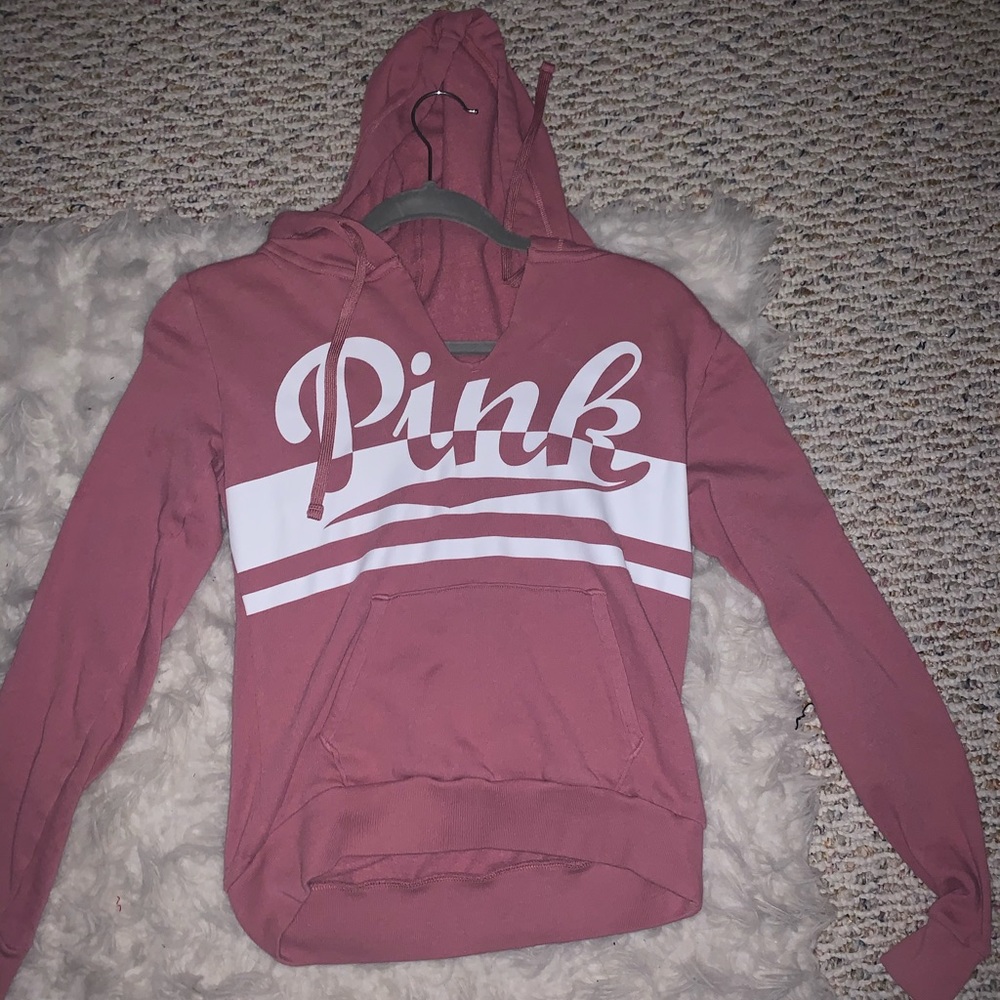 Pink cropped hoodie